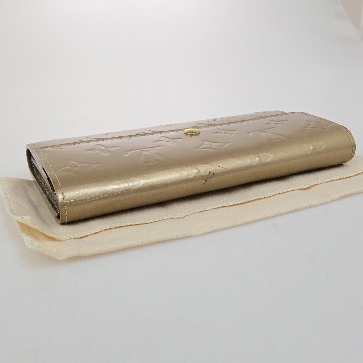 LOUIS VUITTON Portefeuille Sarah Wallet Monogram Vernis Beige M91764 02FB332