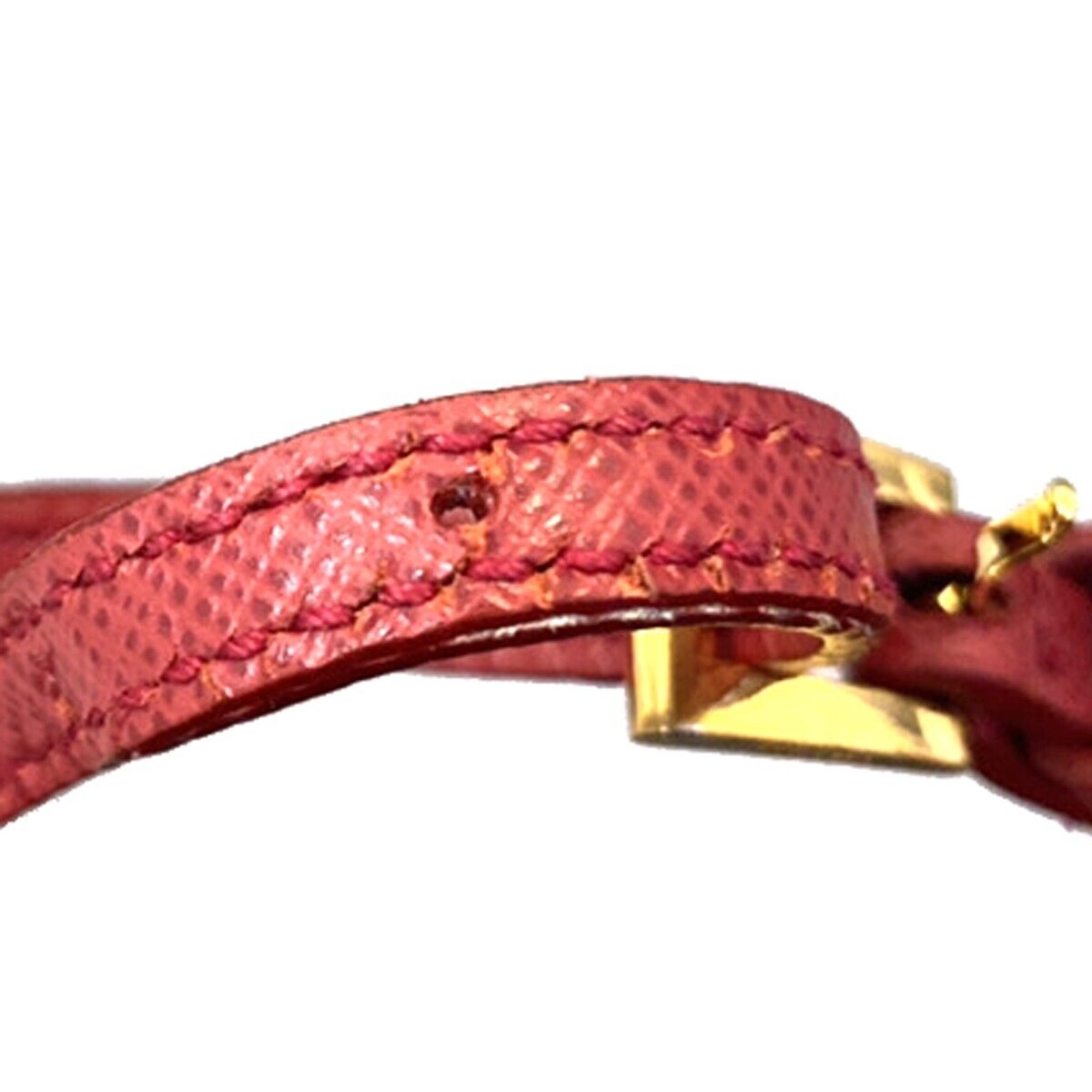 PRADA Saffiano Mini Crossbody Shoulder Bag Leather Red Fuoco Gold Italy 42RJ471