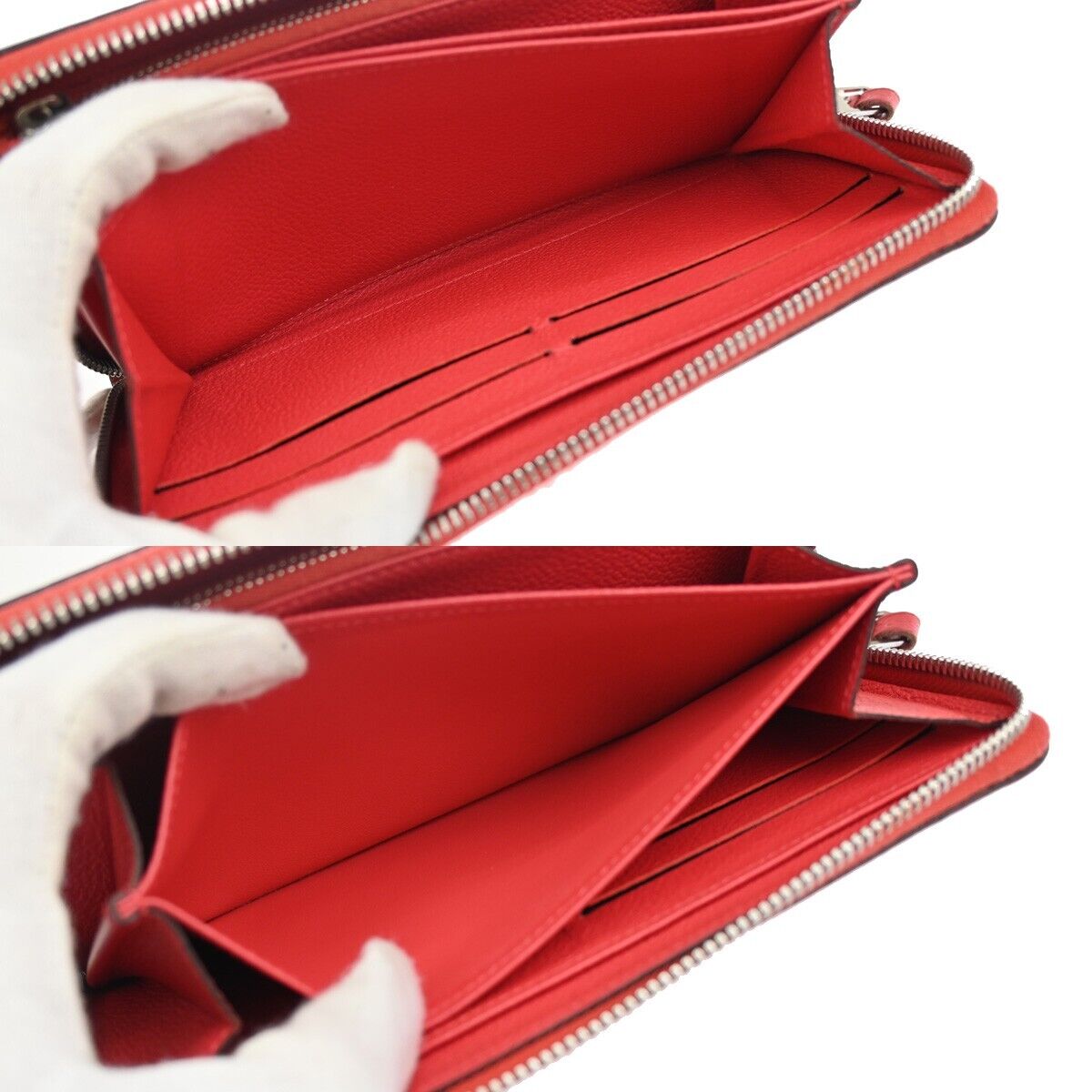 LOUIS VUITTON Long Zippy Wallet Monogram Empreinte Leather Cherry 34RH618