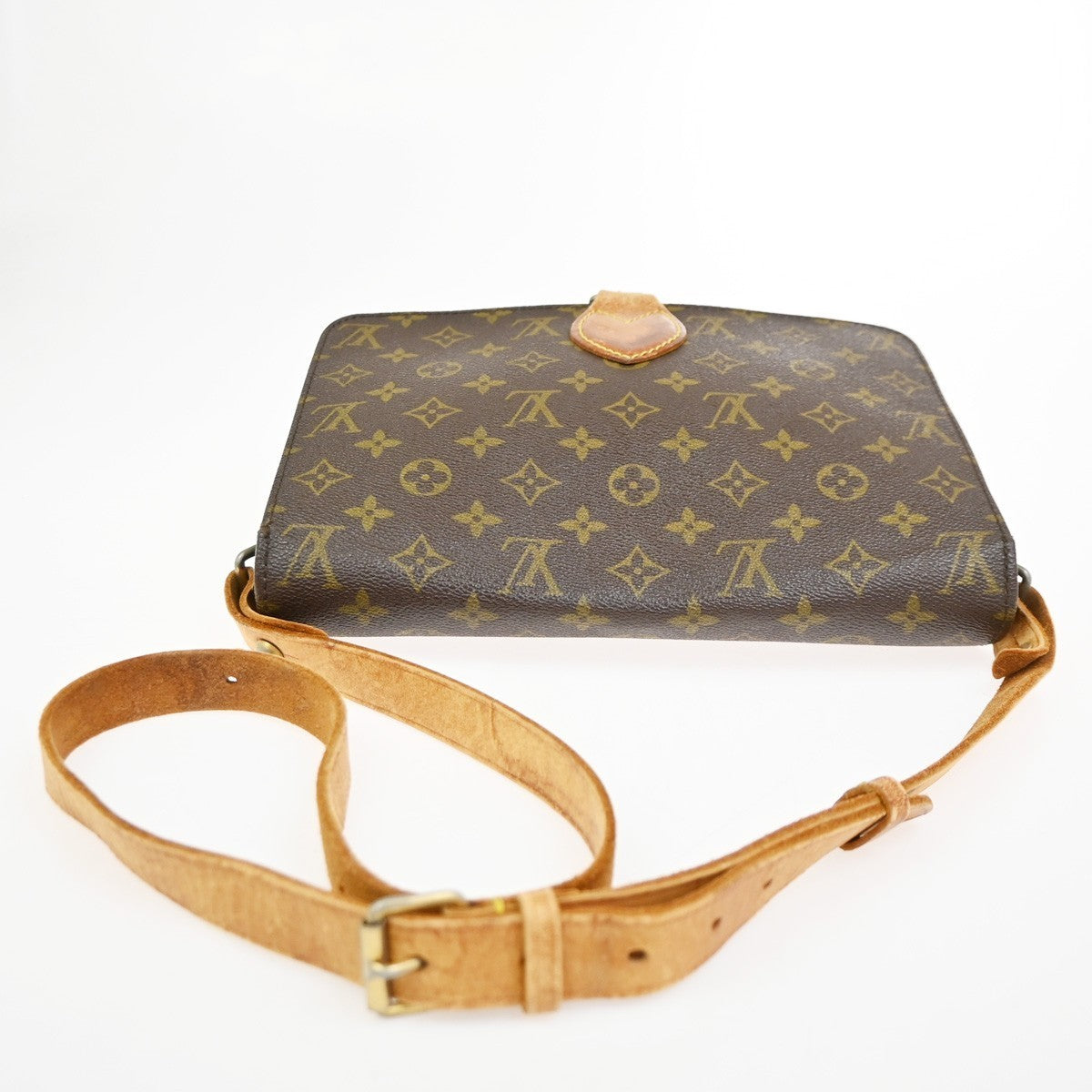 LOUIS VUITTON Cartouchiere GM Shoulder Bag Monogram Leather Brown M51252 34KC583