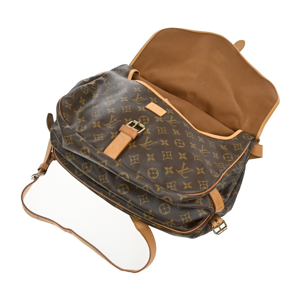 LOUIS VUITTON Saumur 35 Shoulder Bag Monogram Leather BN France M42254 11TA651