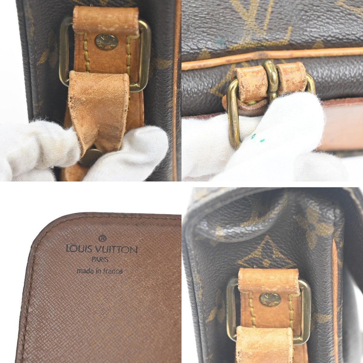 LOUIS VUITTON Cartouchiere GM Shoulder Bag Monogram Leather Brown M51252 69KC705