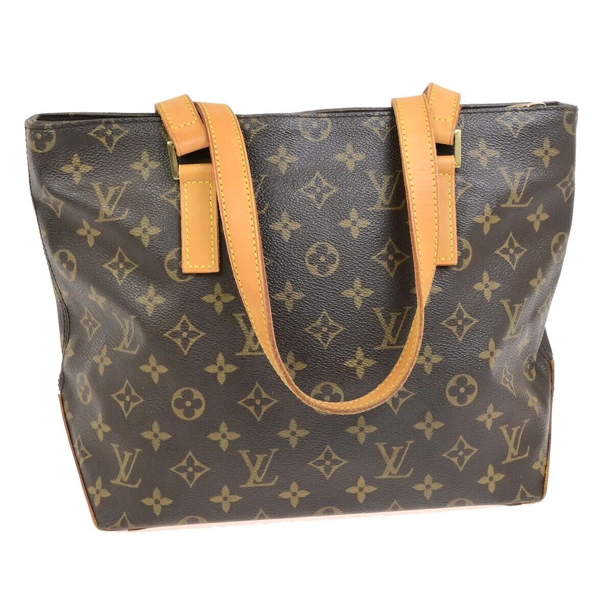 LOUIS VUITTON Cabas Piano Shoulder Bag Monogram Leather Brown M51148 88ED497