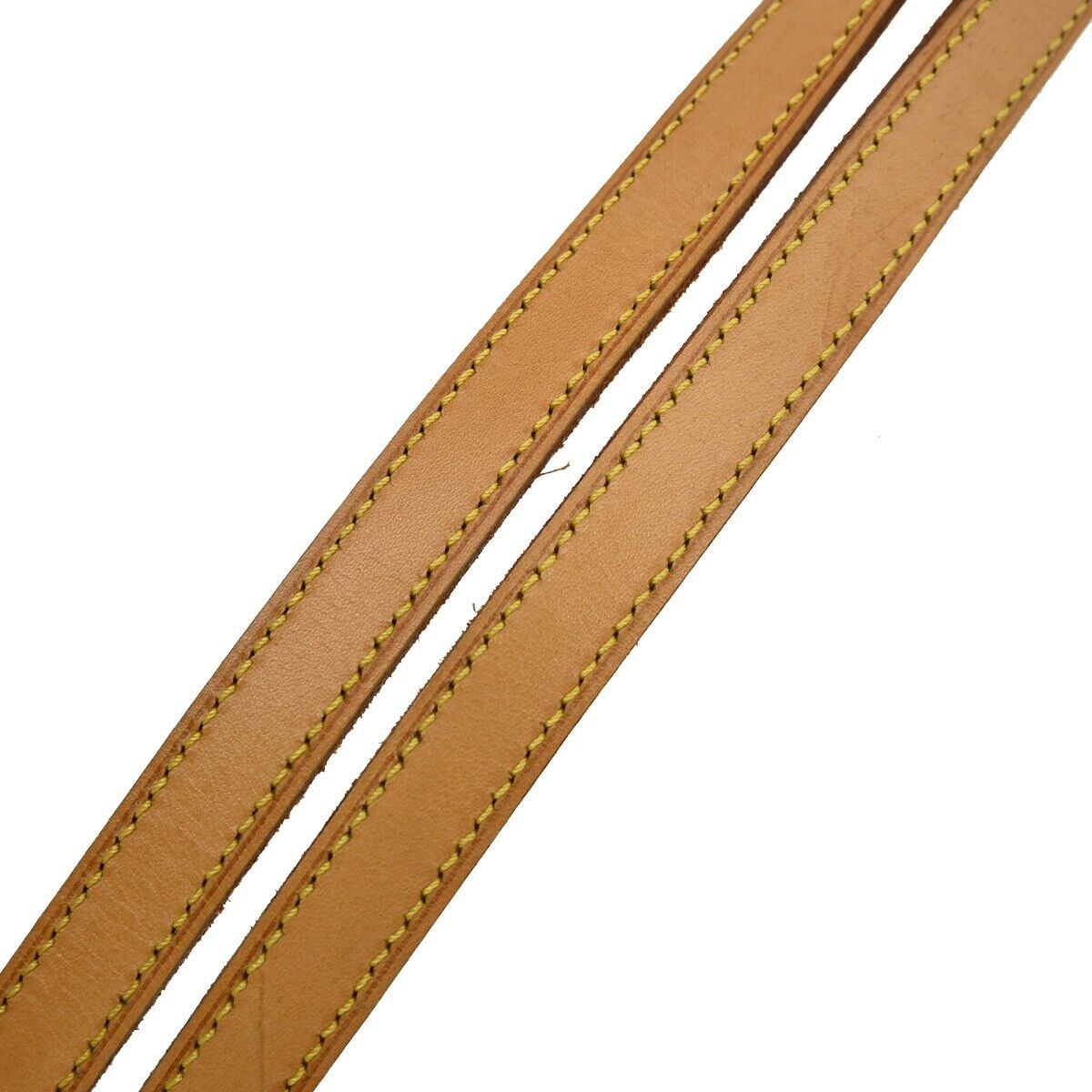 LOUIS VUITTON Logo Shoulder Strap Leather Brown Gold Bag Accessory 66EE109