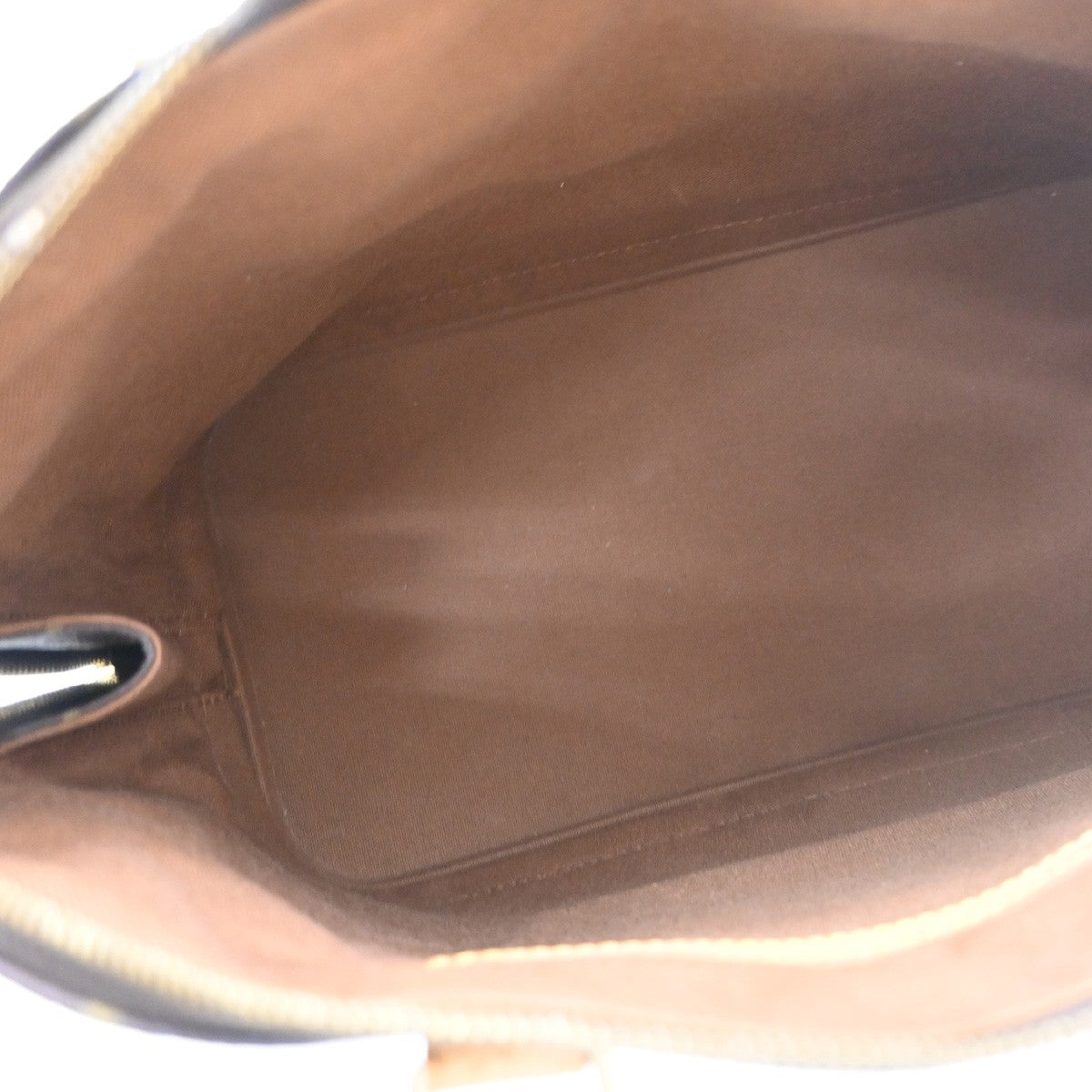 LOUIS VUITTON LV Logo Alma Hand Bag Monogram Leather Brown France M51130 85PA106