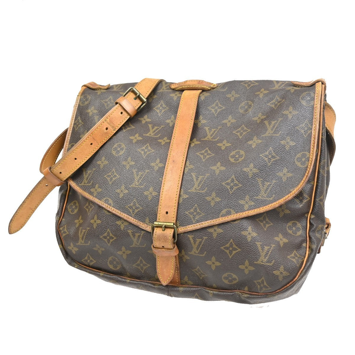 LOUIS VUITTON Saumur 35 Shoulder Bag Monogram Leather BN France M42254 60CA675