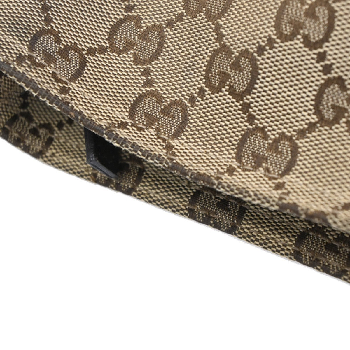 GUCCI Logo GG Pattern Web Messenger Bag Canvas Leather Brown SHW Italy 34KC493