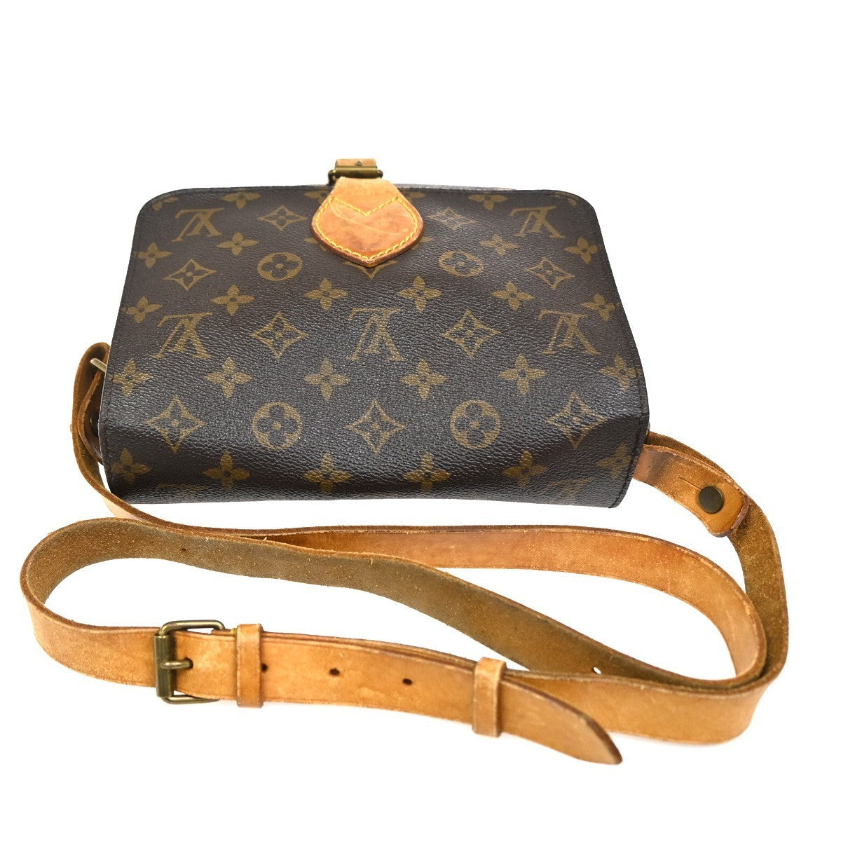 LOUIS VUITTON Cartouchiere MM Shoulder Bag Monogram Leather Brown M51253 39KC500