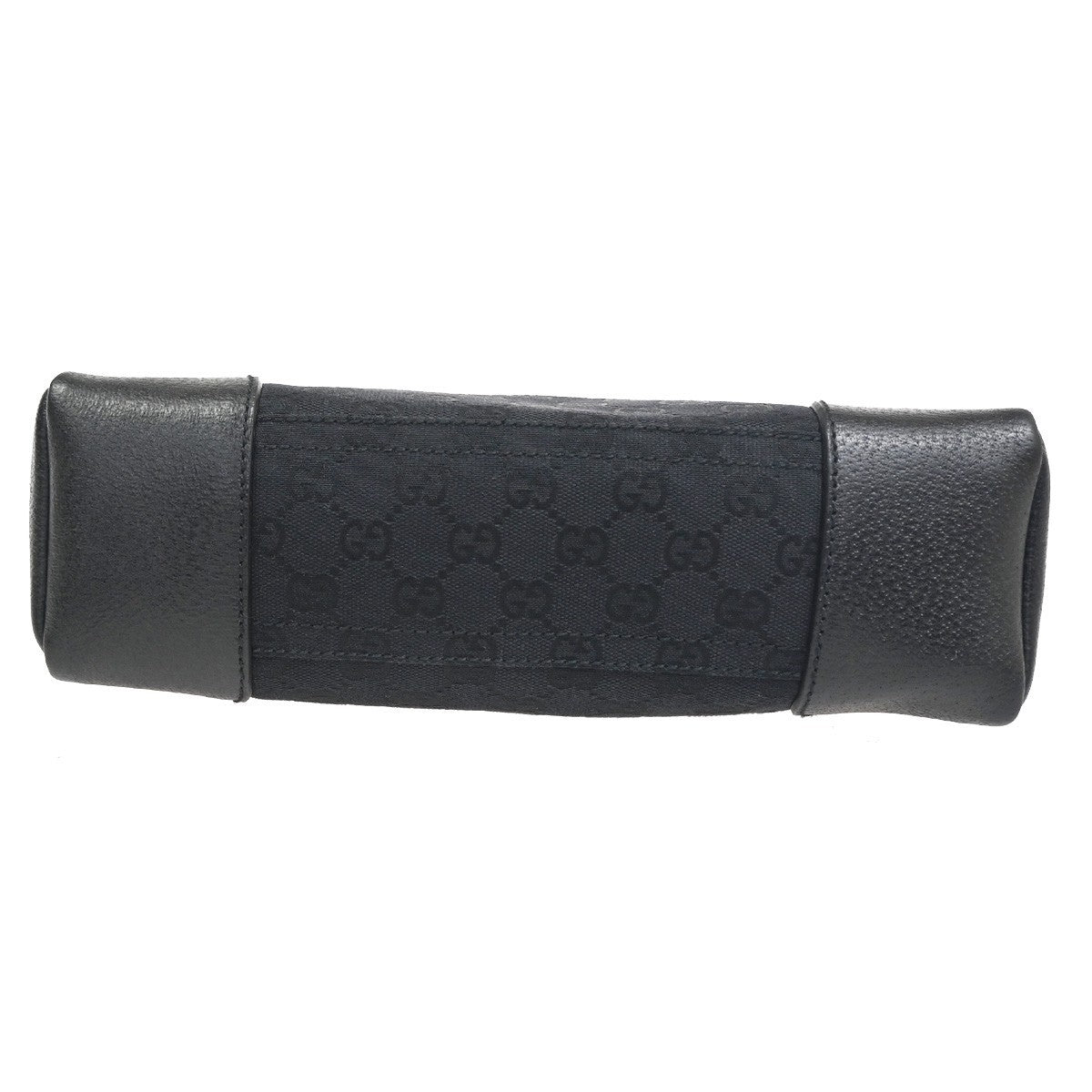 GUCCI Logo GG Pattern Cross Body Shoulder Bag Canvas Leather Black Italy 35RL902