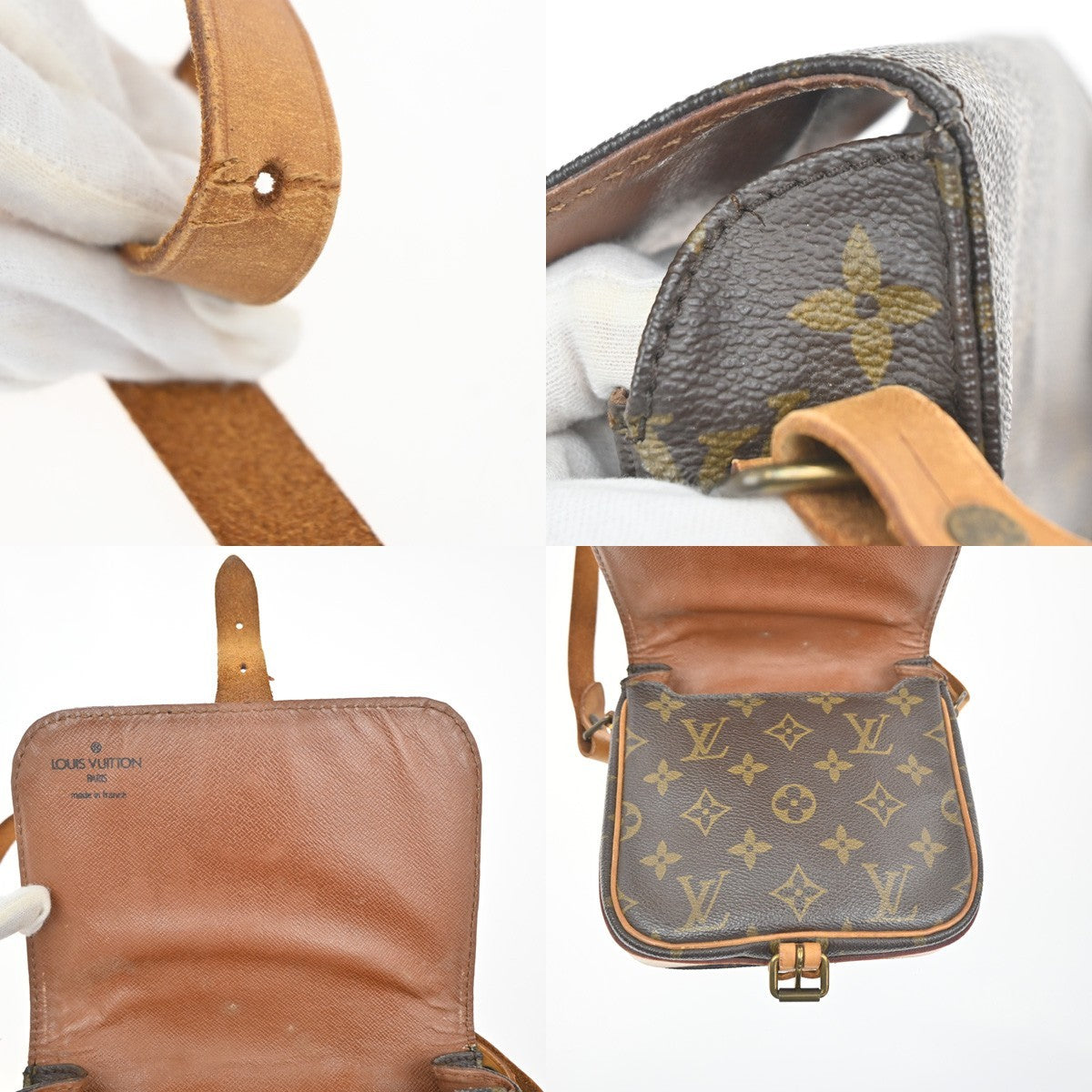 LOUIS VUITTON Mini Cartouchiere Shoulder Bag Monogram Leather BN M51254 80KC658