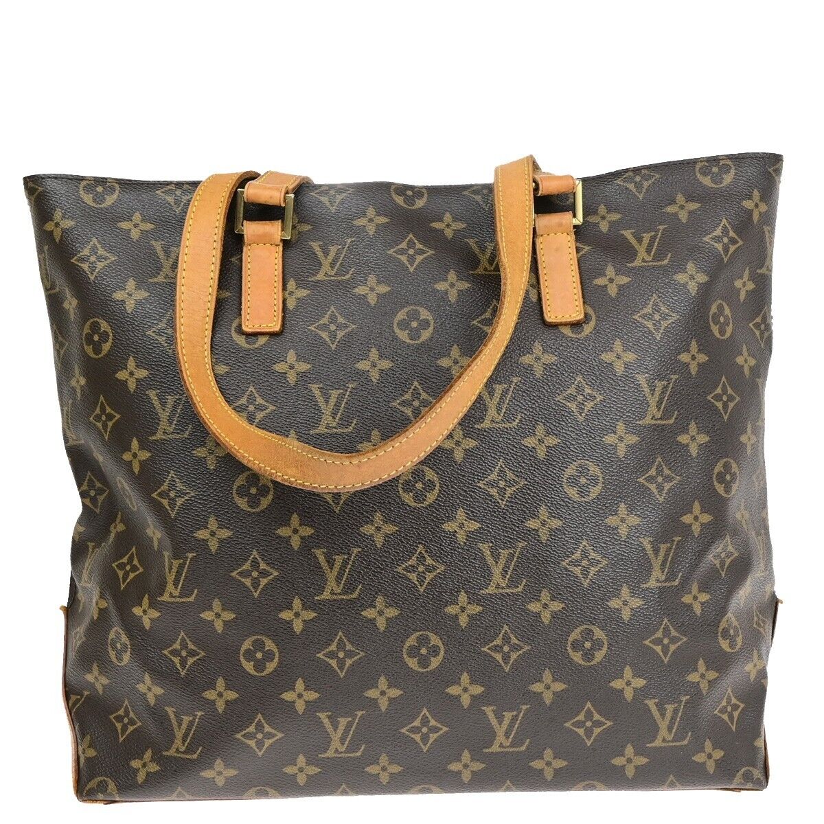 LOUIS VUITTON Cabas Mezzo Shoulder Bag Monogram Leather Brown M51151 32EC247