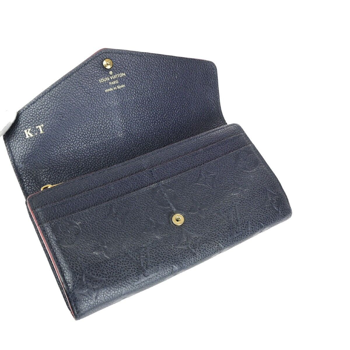 LOUIS VUITTON Portefeuille Sarah Wallet Monogram Empreinte Blue M62125 30YG356