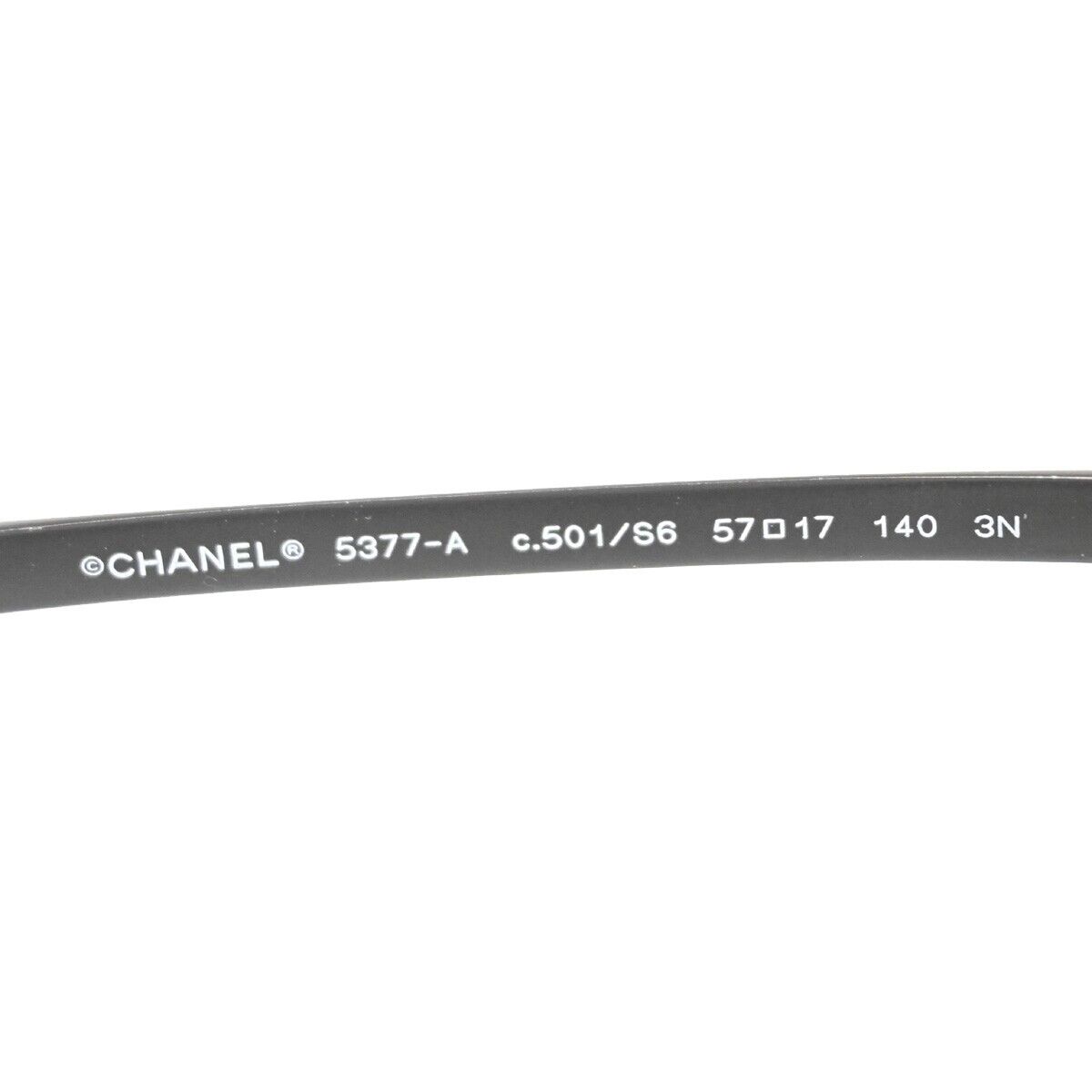 CHANEL CC Logo Glasses Eye Were Metal Plastic Black Italy 5377-A 67FA369