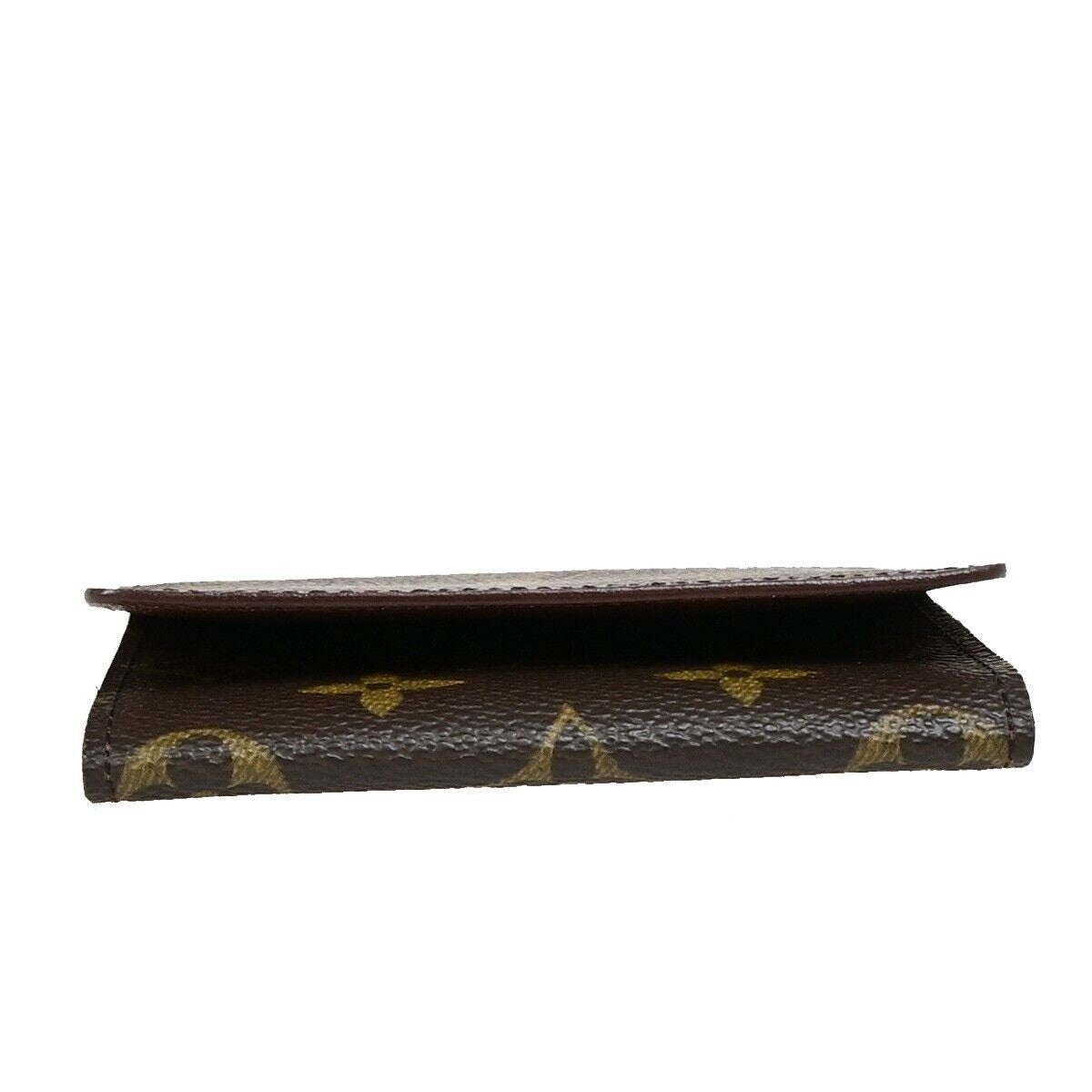 LOUIS VUITTON LV Logo Card Holder Case Monogram Leather Brown M62920 62RK259