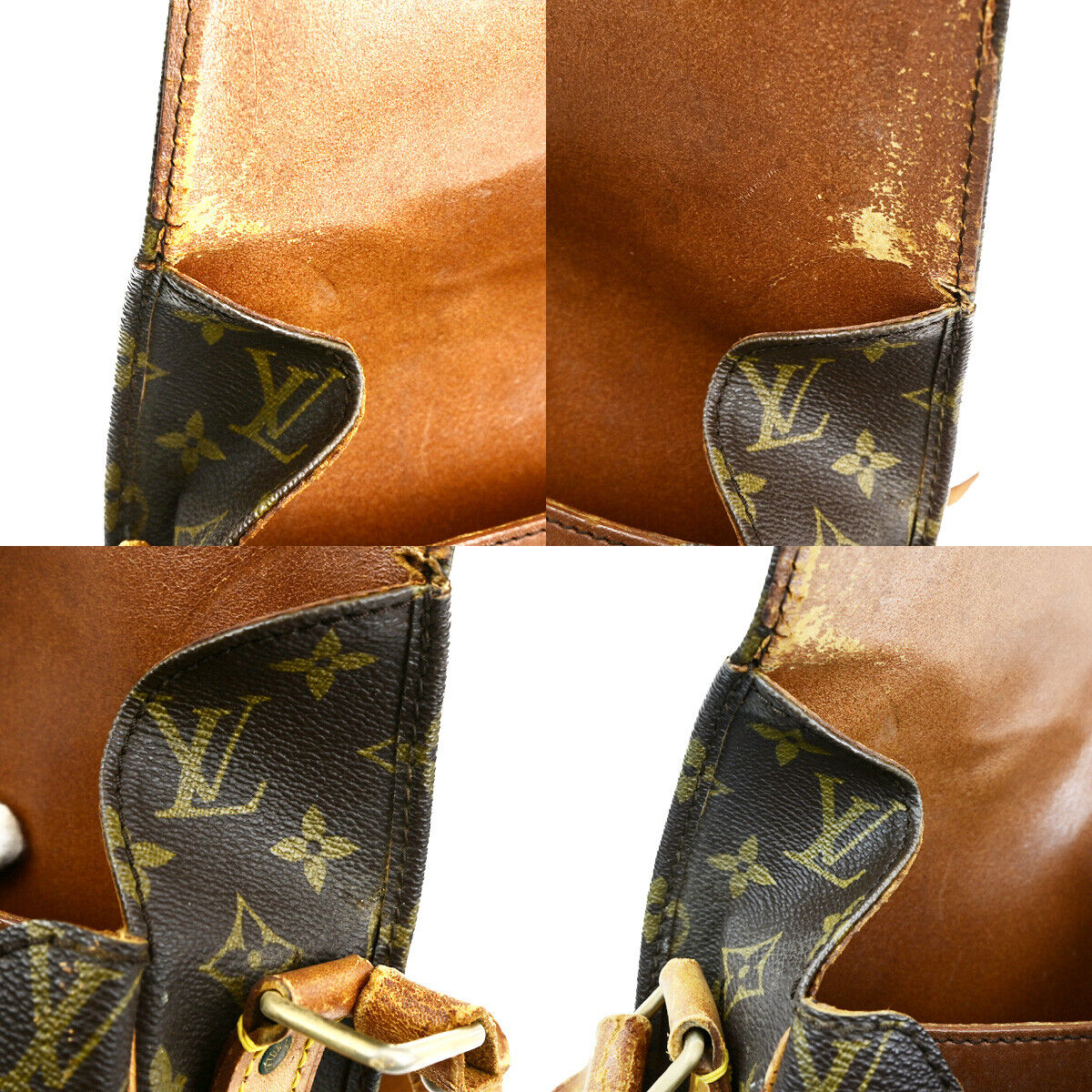 LOUIS VUITTON Cartouchiere GM Shoulder Bag Monogram Leather Brown M51252 60YG597