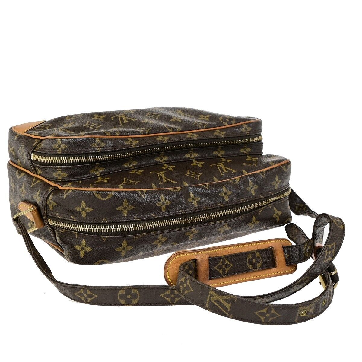 LOUIS VUITTON Nile Crossbody Shoulder Bag Monogram Leather Brown M45244 84FB270