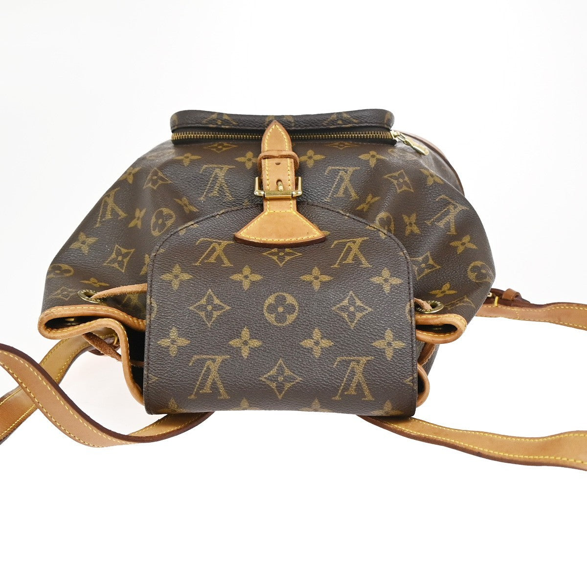 LOUIS VUITTON Montsouris MM Backpack Bag Monogram Leather Brown M51136 90KC972