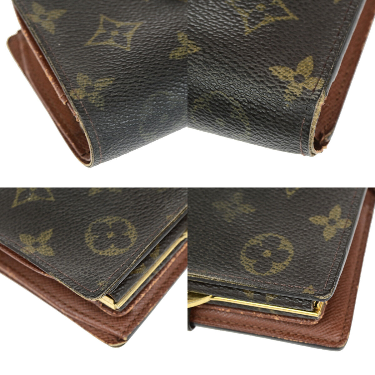 LOUIS VUITTON Porte Monnaie Viennois Bifold Wallet Monogram Brown M61663 08YE782