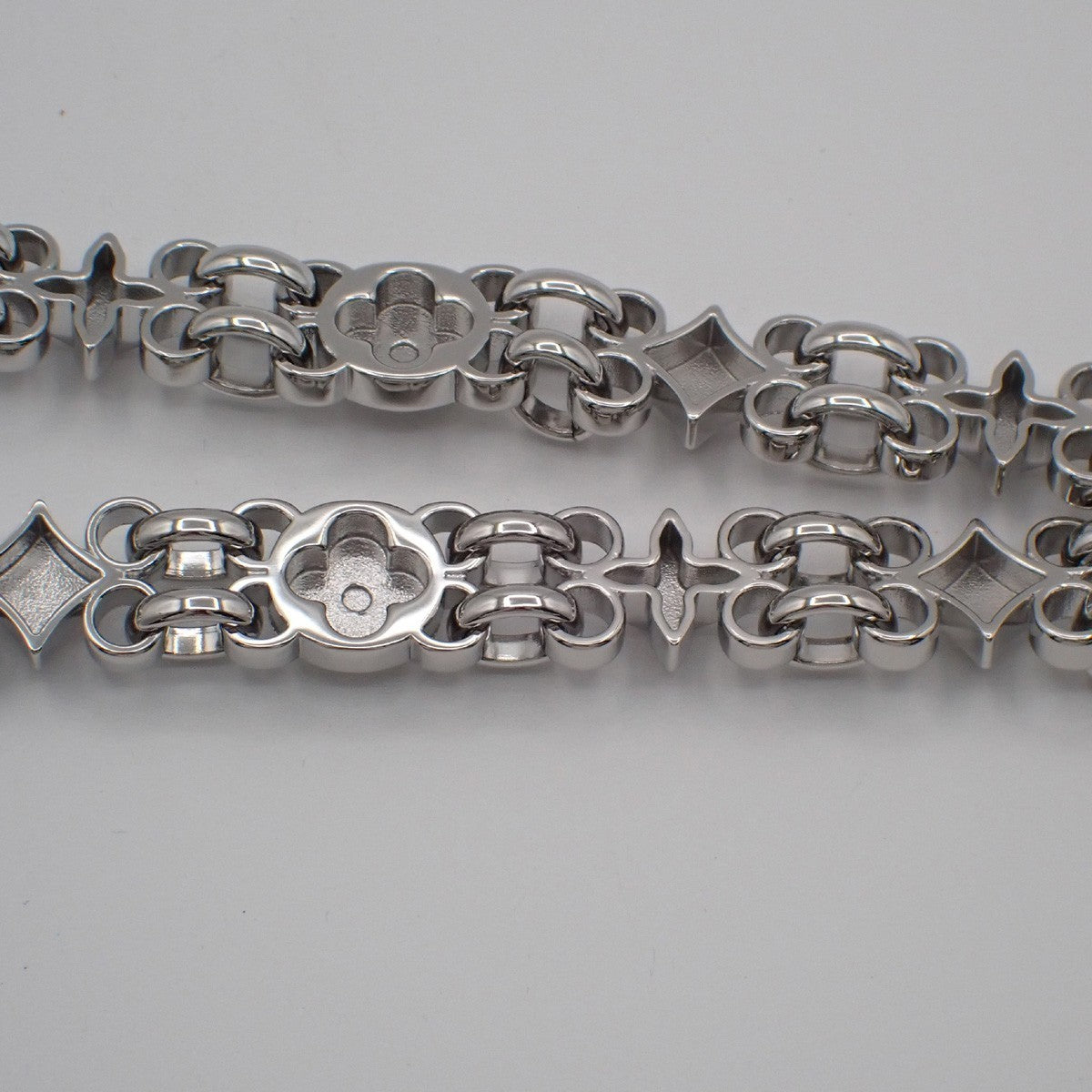 LOUIS VUITTON Logo Dauphine Chain shoulder strap Stainless Steel Siver 38RL714