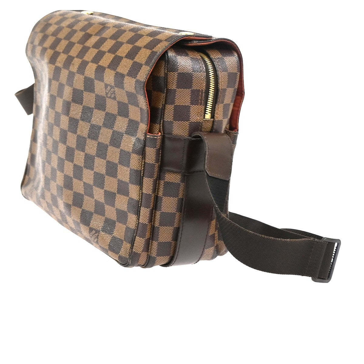 LOUIS VUITTON Naviglio Shoulder Bag Damier Ebene Leather Brown N45255 76YJ038