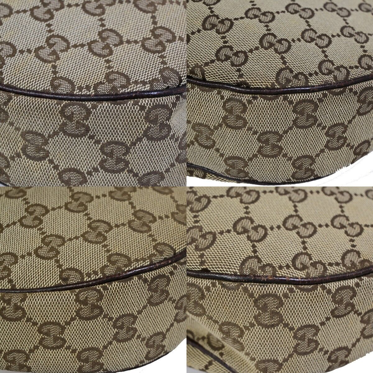 GUCCI GG Pattern Shoulder Bag Canvas Leather Brown SHW Made in  Italy 61EB656