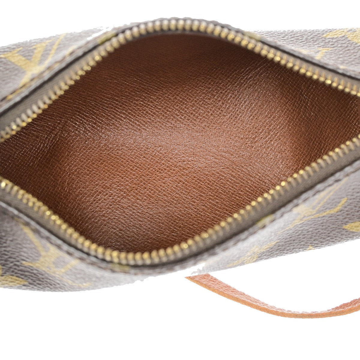 LOUIS VUITTON LV Papillon Pouch Mini Hand Bag Monogram Leather Brown 62YH064