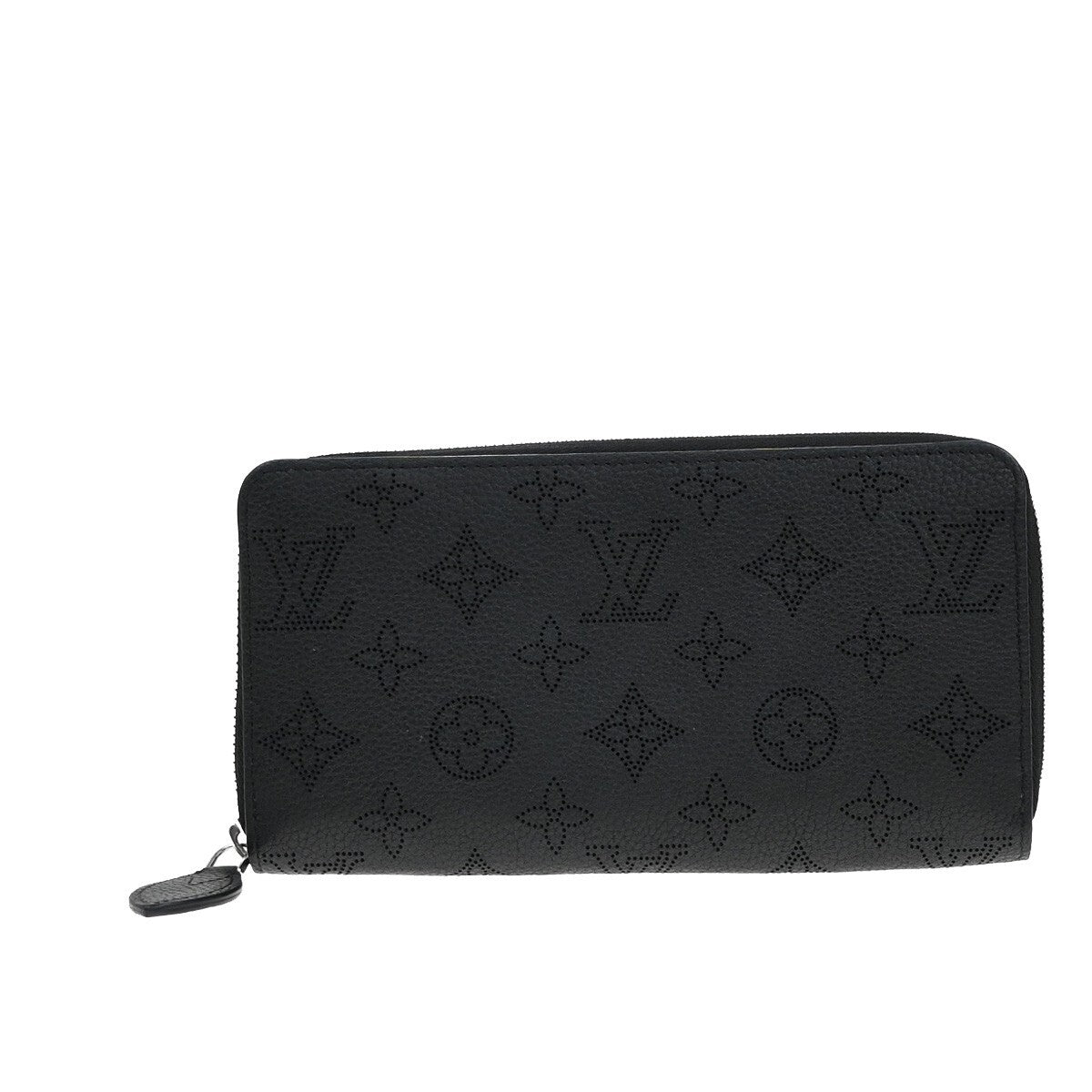 LOUIS VUITTON Zippy Long Wallet Monogram Mahina Leather Black M61867 14EE154