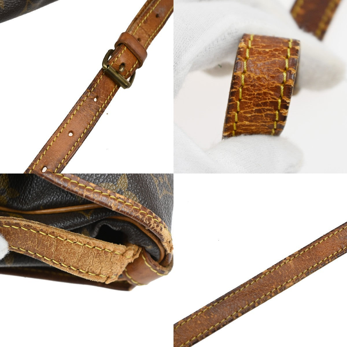 LOUIS VUITTON Logo Saumur 30 Shoulder Bag Monogram Leather BN M42256 61CA940