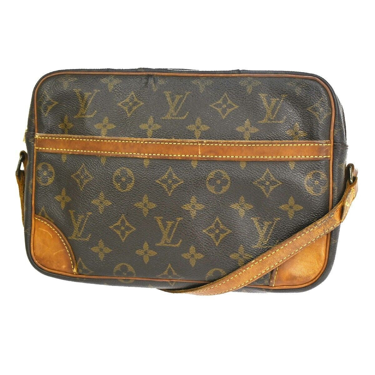 LOUIS VUITTON Trocadero 27 Shoulder Bag Monogram Leather Brown M51274 68YA913
