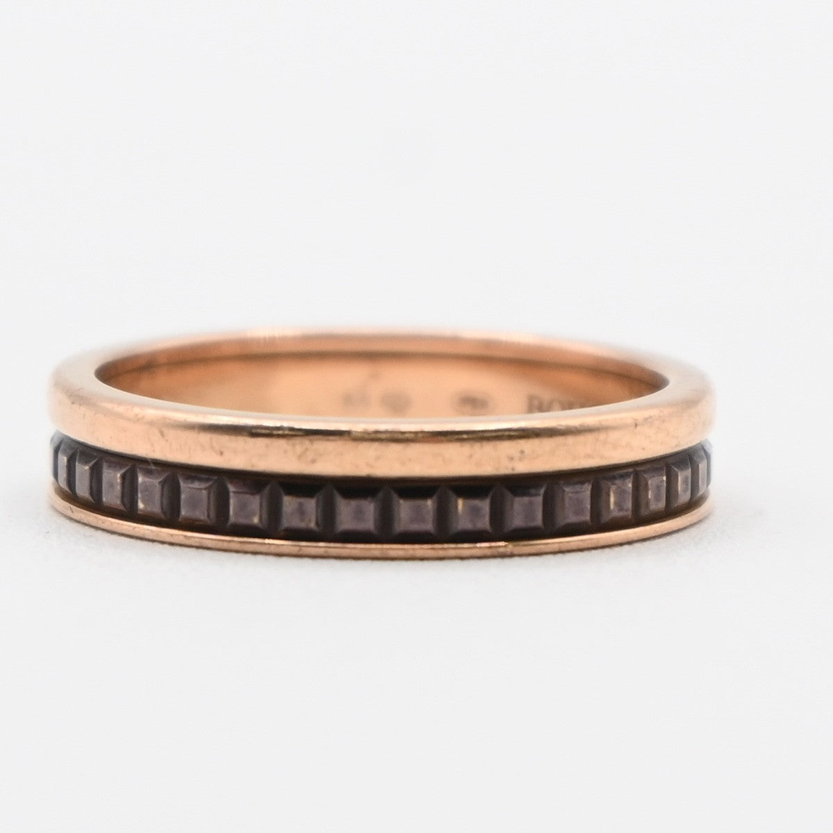 BOUCHERON Logo Quatre Classique Ring Au 750 Rose Gold JP12 US6.5 T52 99LC632