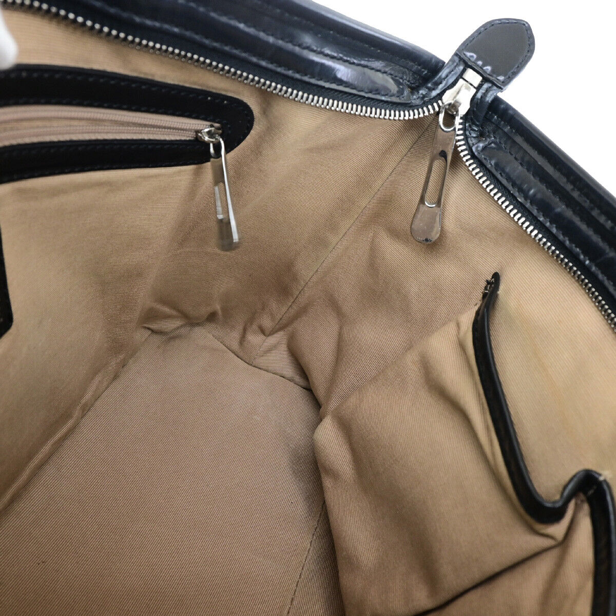 BURBERRY Logo Nova Check Shoulder Tote Bag PVC Leather Beige Black 63YE708