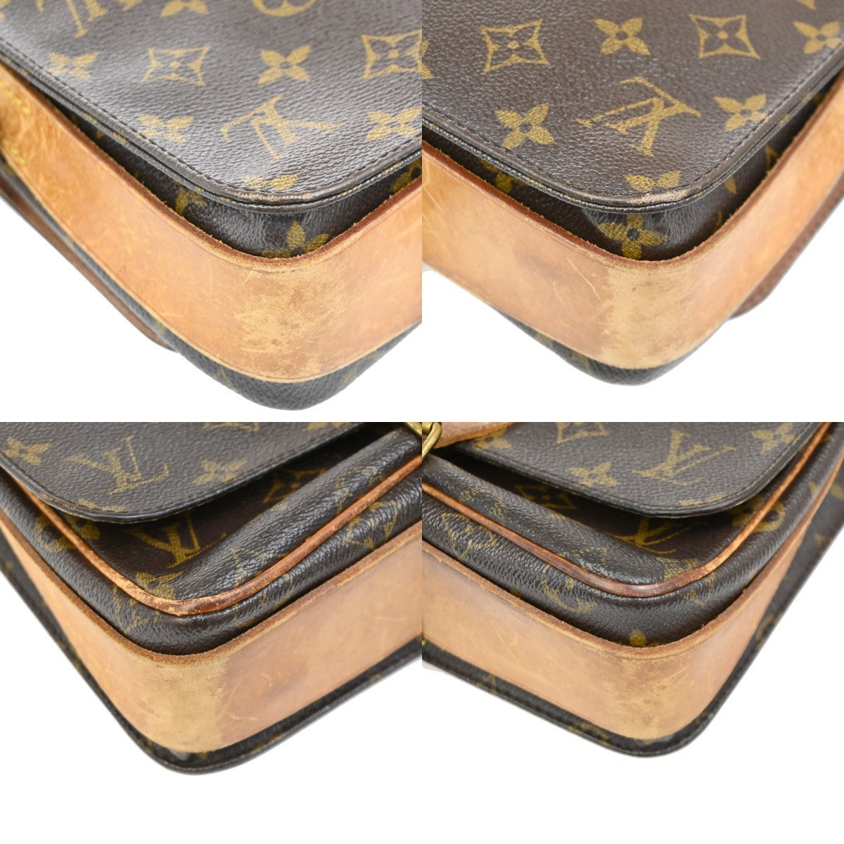 LOUIS VUITTON Cartouchiere MM Shoulder Bag Monogram Leather Brown M51253 69KB815