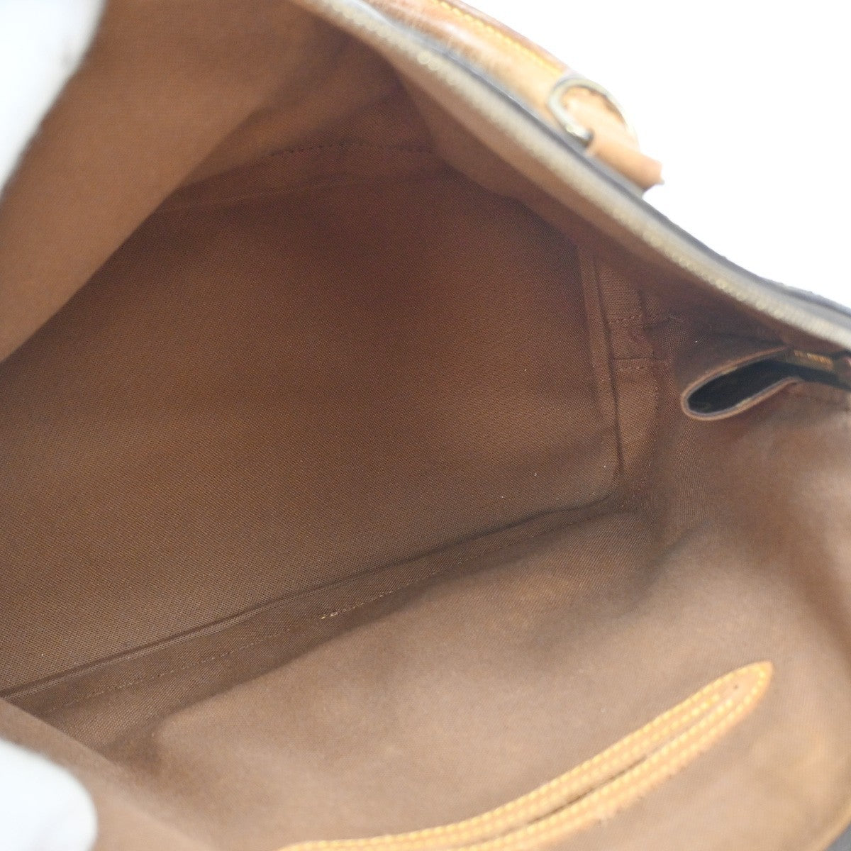 LOUIS VUITTON LV Logo Alma Hand Bag Monogram Leather Brown France M51130 33SA032