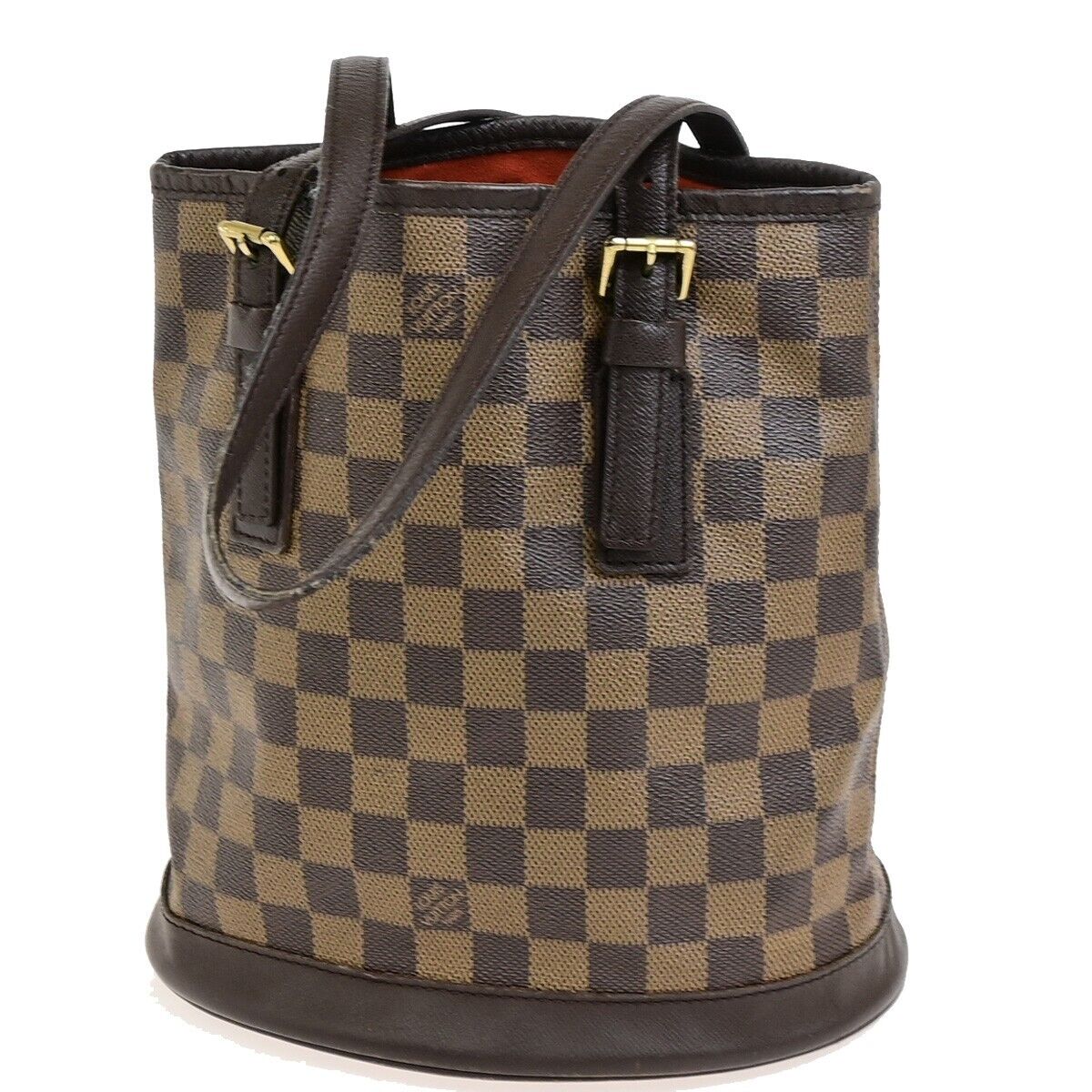 LOUIS VUITTON Marais Shoulder Bag Damier Ebene Leather Brown N42240 84EA283