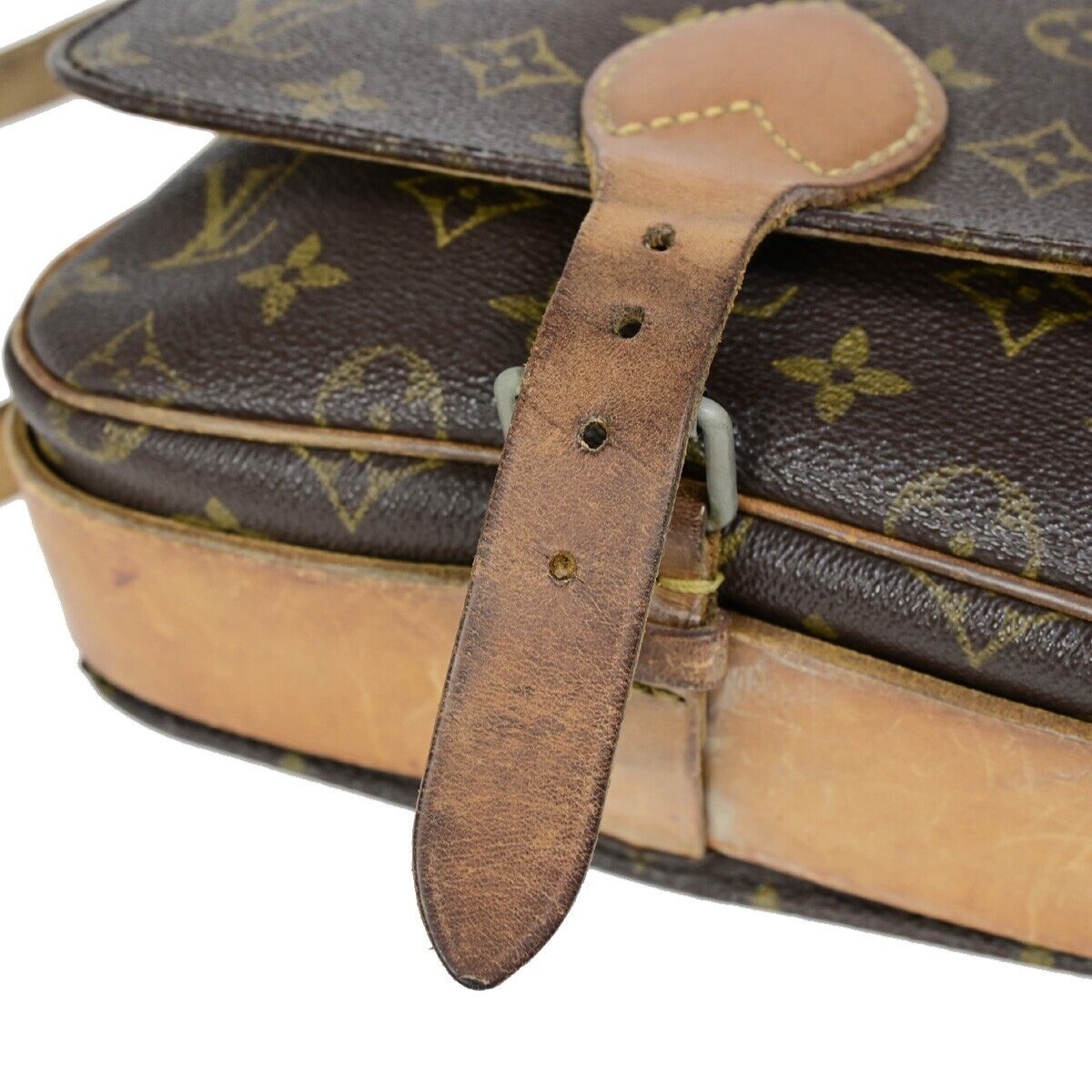 LOUIS VUITTON Cartouchiere MM Shoulder Bag Monogram Leather Brown M51253 67HC029