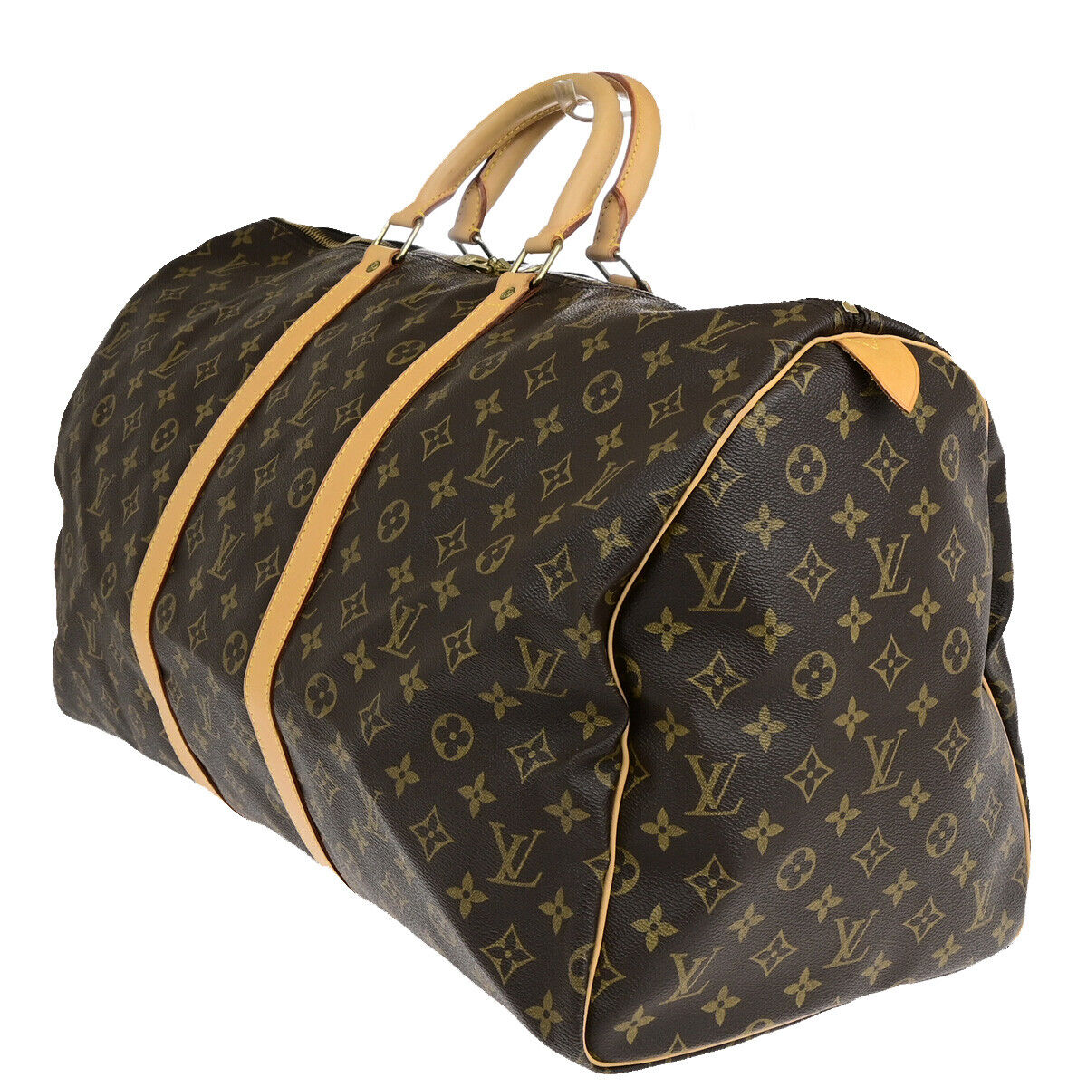 LOUIS VUITTON Keepall 55 Travel Hand Bag Monogram Leather Brown M41424 26YF058