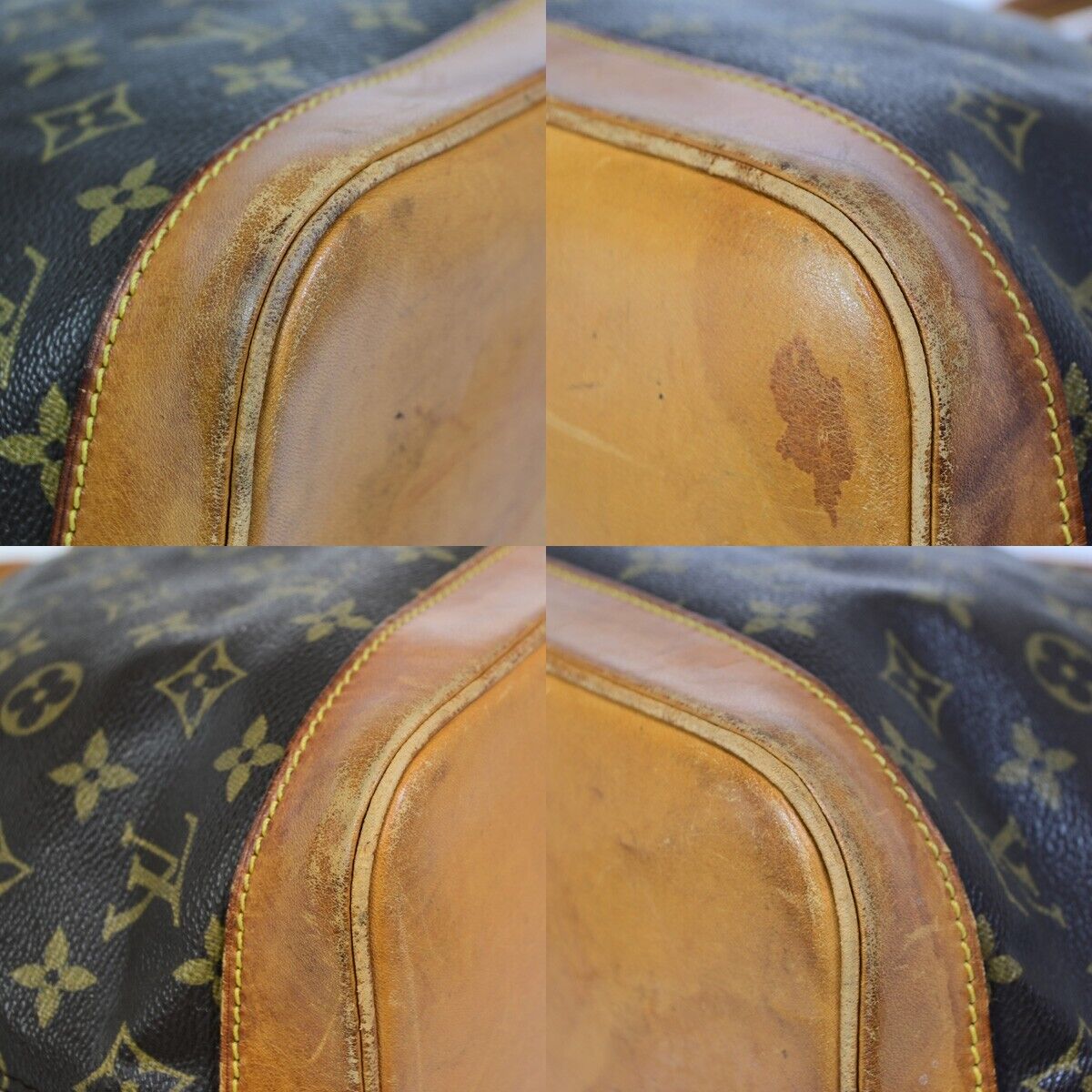 LOUIS VUITTON LV Logo Alma Hand Bag Monogram Leather Brown U.S.A. M51130 39EB645