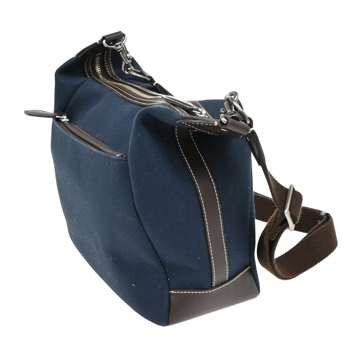 BURBERRY Logo Blue Label Crossbody Shoulder Bag Canvas Leather Blue 67FB690