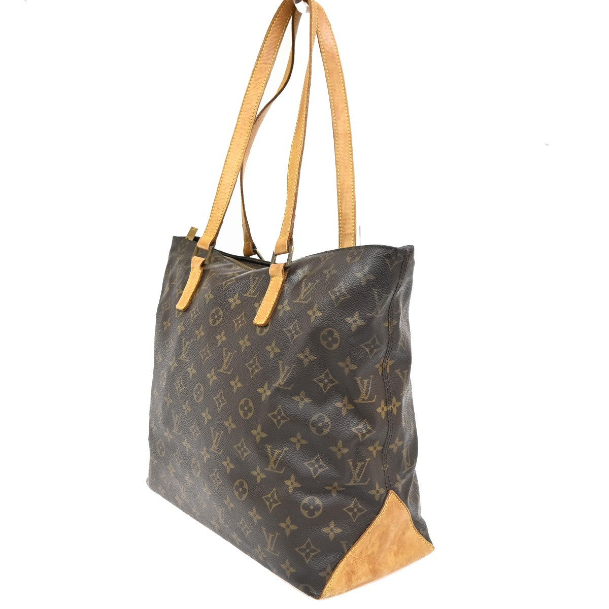LOUIS VUITTON Cabas Mezzo Shoulder Bag Monogram Leather Brown M51151 85KC239