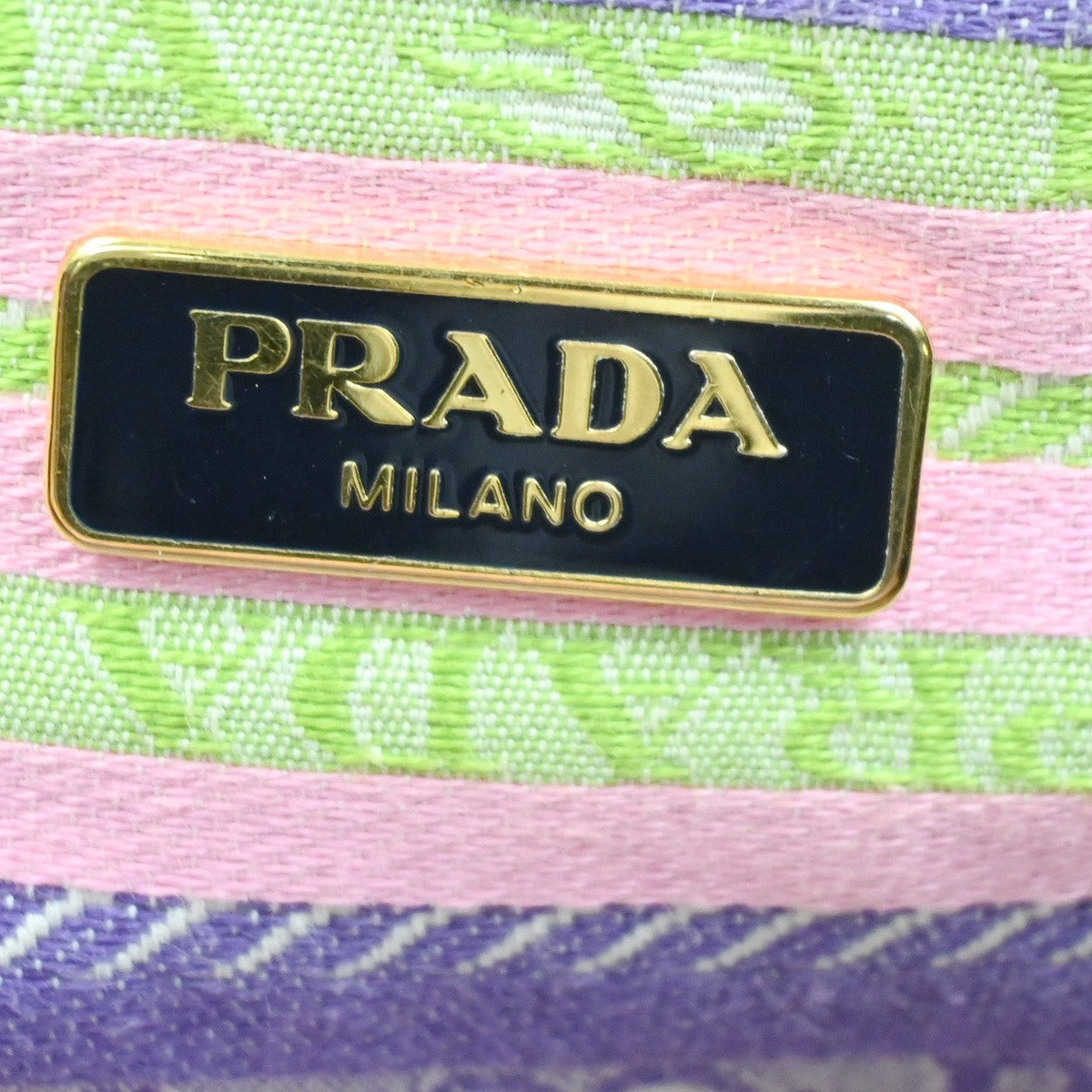 PRADA MILANO Logo Canapa Tote Handbag Denim Canvas Navy Blue GHW 35KC889