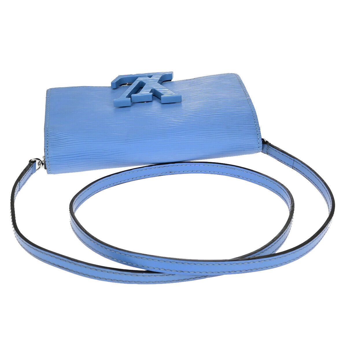 LOUIS VUITTON LV Pochette Louise PM Mini Shoulder Bag Epi Light Blue 10YF390