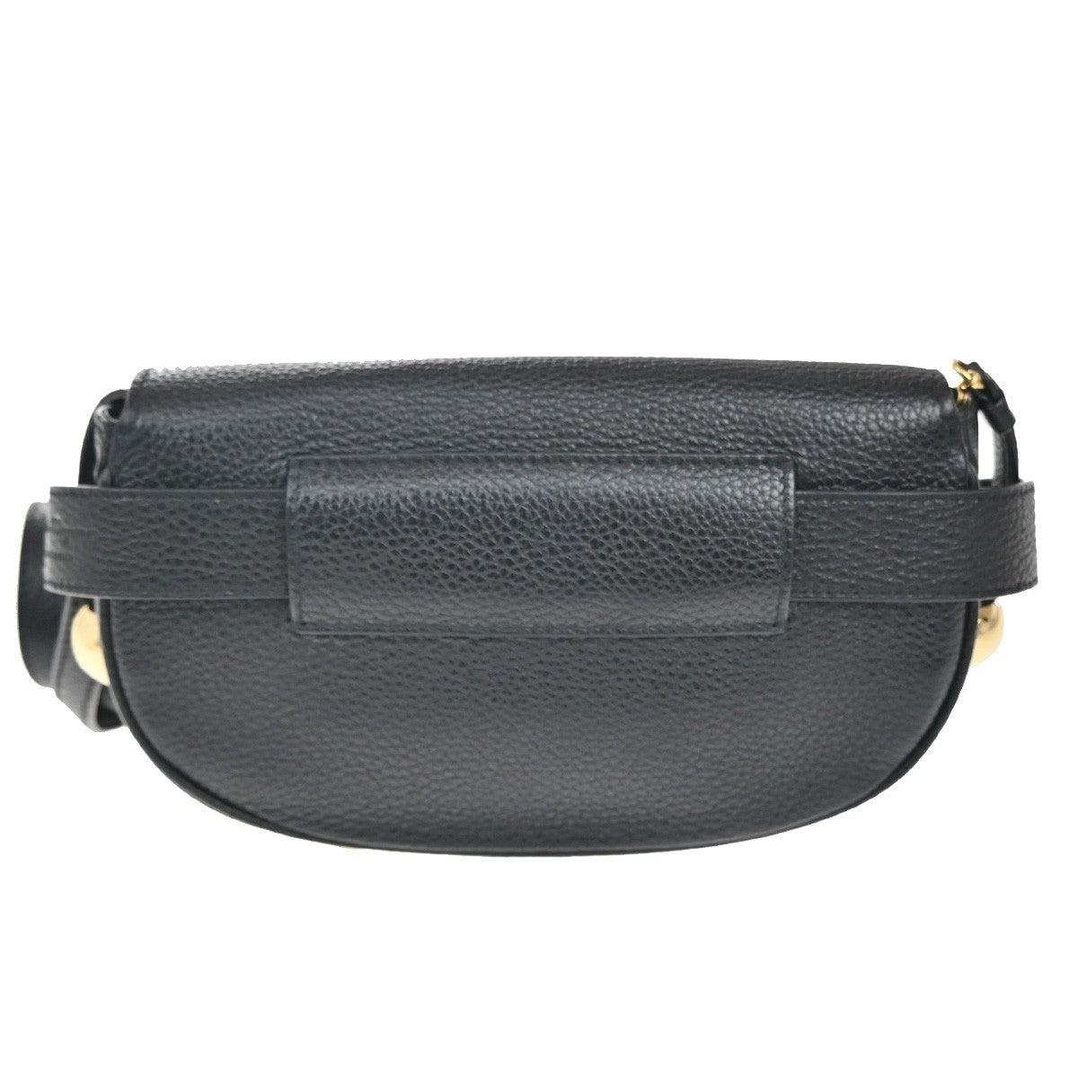 SALVATORE FERRAGAMO Glam Gancini 2Way Shoulder Bum Bag Leather Black 87KB981