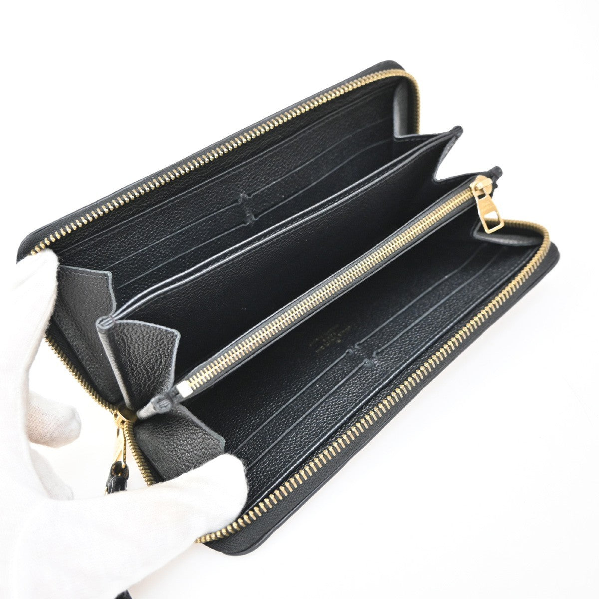LOUIS VUITTON Zippy Wallet Long Wallet Monogram Empreinte Black M60571 85EG379