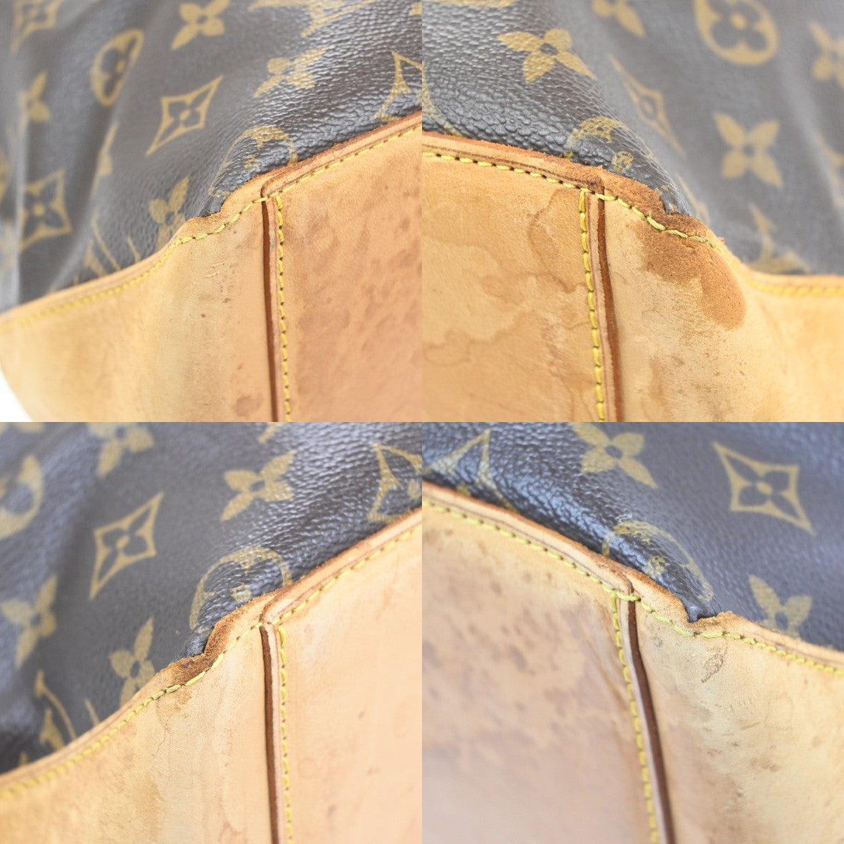 LOUIS VUITTON Cabas Mezzo Shoulder Bag Monogram Leather Brown M51151 77PA001