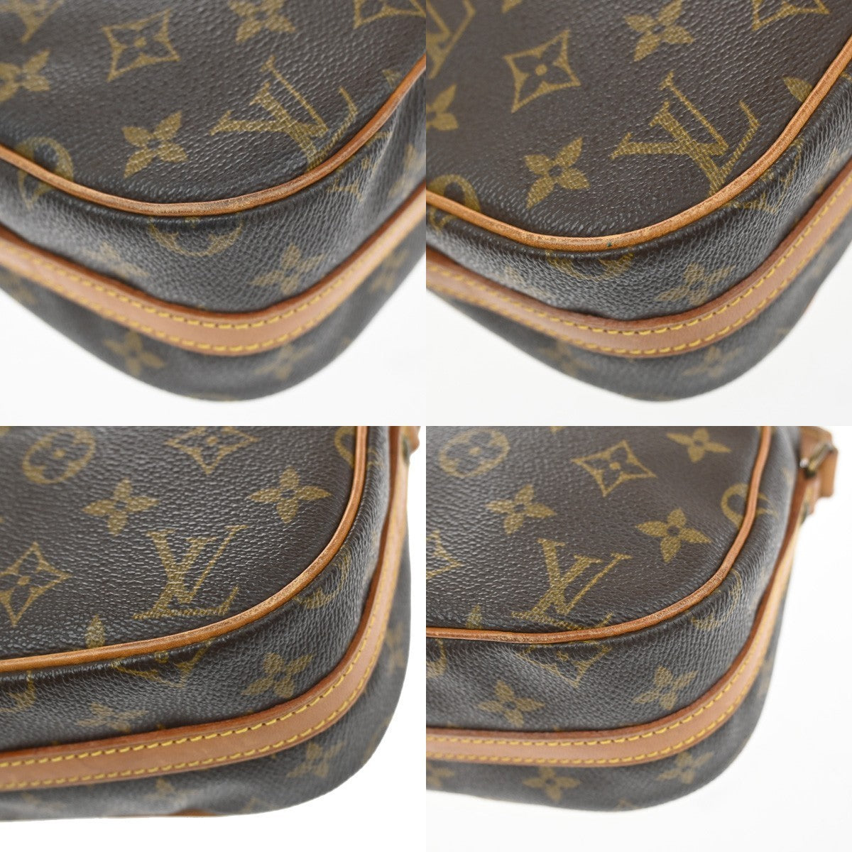 LOUIS VUITTON Senlis Shoulder Bag Monogram Leather Brown France M51222 88YJ195