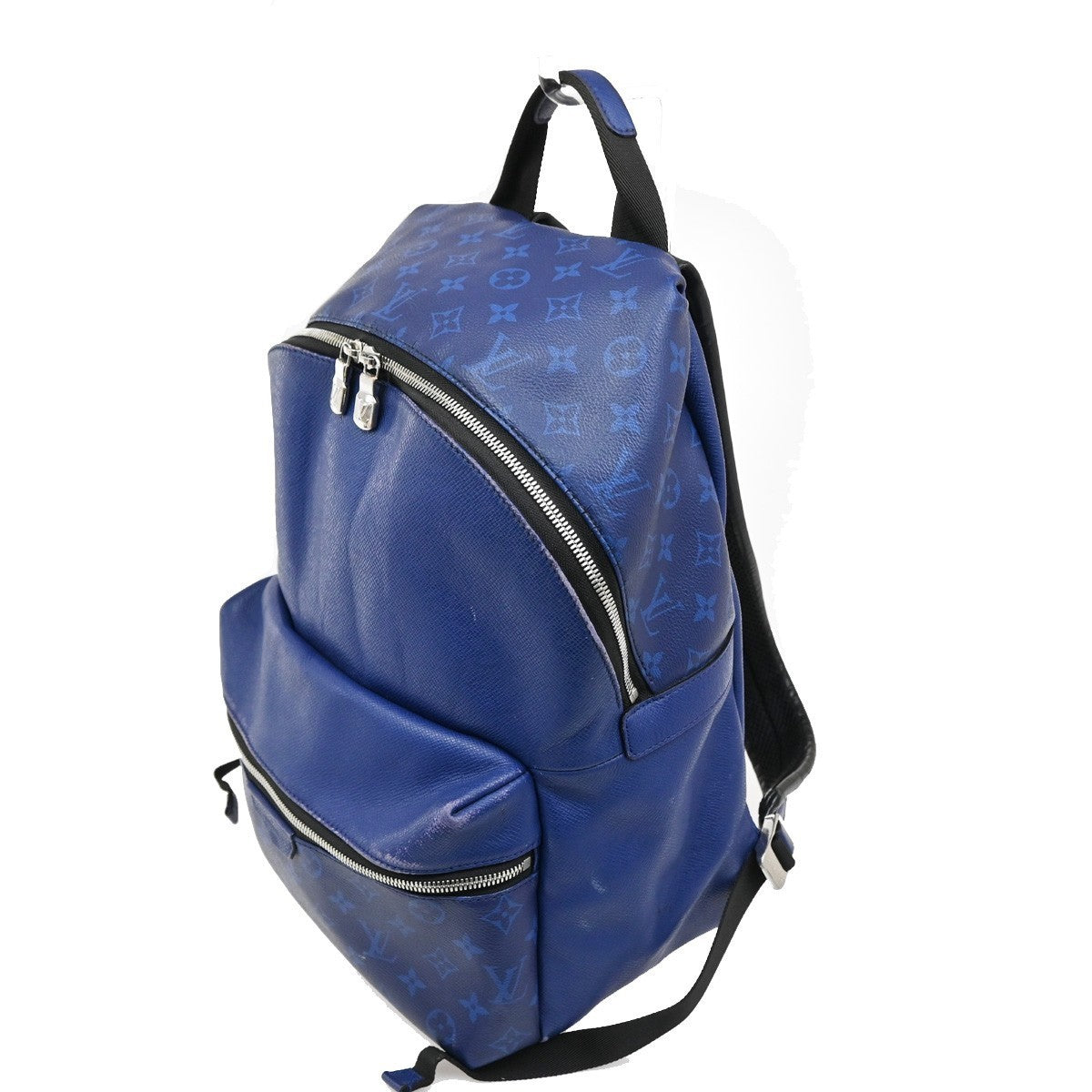 LOUIS VUITTON Discovery Backpack Taiga Llama Blue SHW M30229 99KB807
