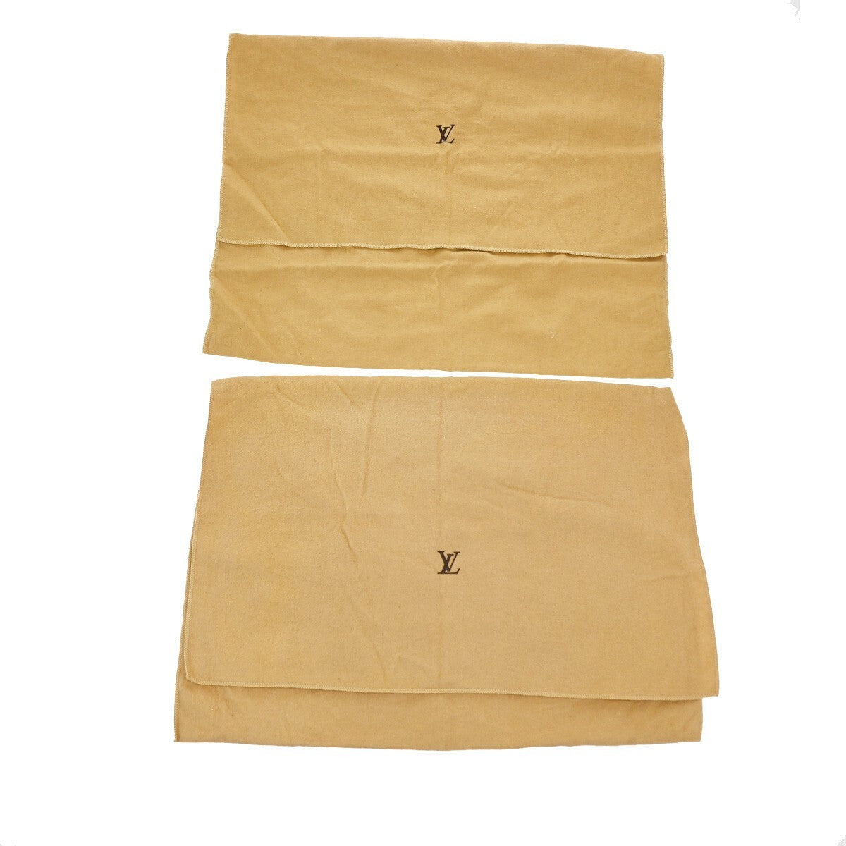 LOUIS VUITTON Logo 10 Set Dust Bag Drawstring Canvas Cotton Beige Brown 09FB553