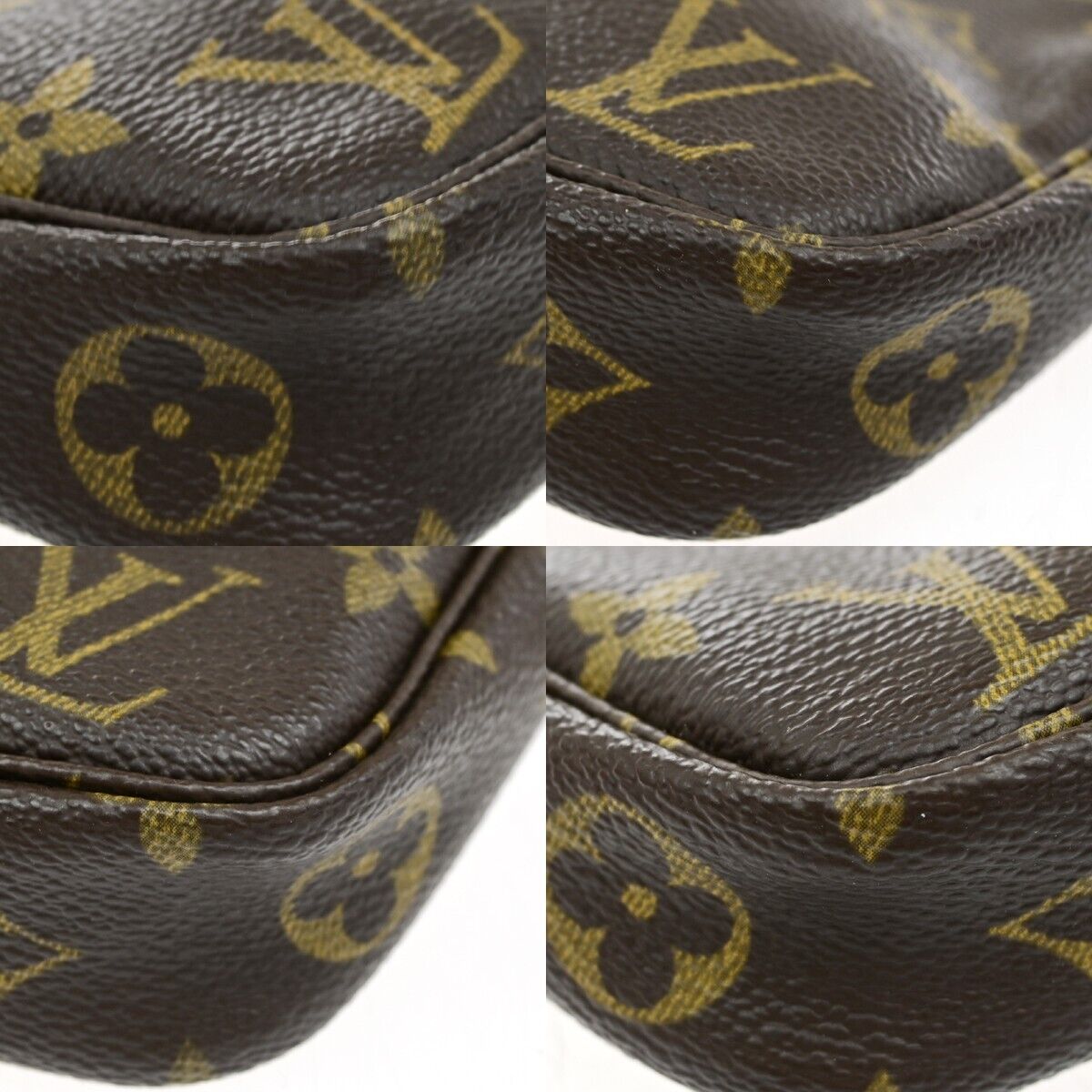 LOUIS VUITTON Pochette Accessoires Hand Bag Monogram Leather BN M51980 10YH007