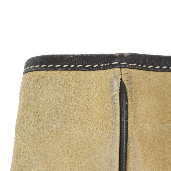 LOEWE Logo Anagram Large Hand Tote Bag Suede Leather Beige GHW Spain 85KC910
