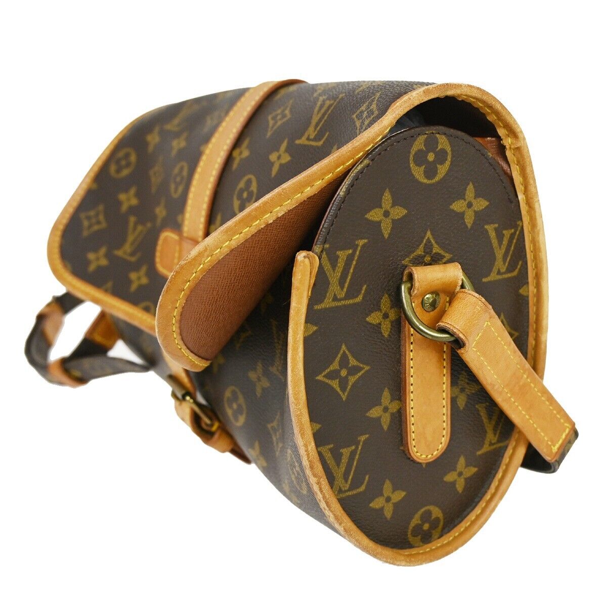 LOUIS VUITTON Logo Marne Shoulder Bag Monogram Leather Brown M51369 85YE213